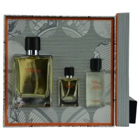 TERRE D'HERMES by Hermes EDT SPRAY 3.3 OZ & AFTERSHAVE LOTION 1.35 OZ & EDT SPRAY 0.42 OZ MINI