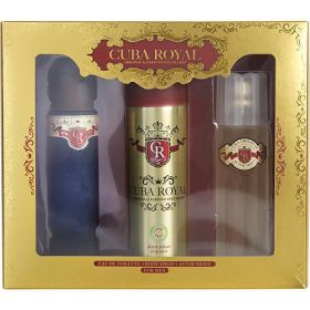 CUBA ROYAL by Cuba EDT SPRAY 3.4 OZ & AFTERSHAVE 3.4 OZ & DEODORANT SPRAY 6.8 OZ